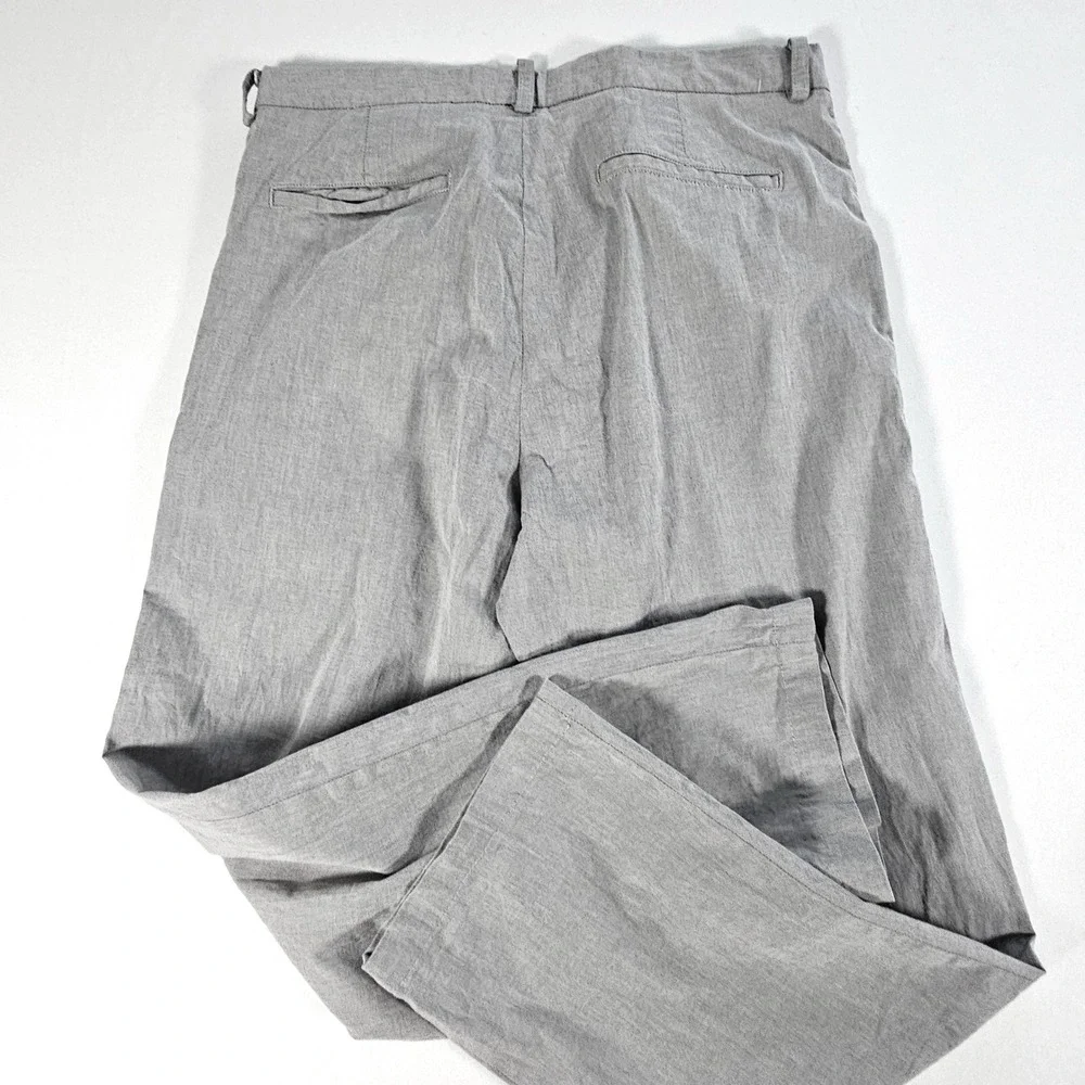 Banana Republic Stretch Chinos Mens 35/34 Grey Cotton Blend Flat Front Pants